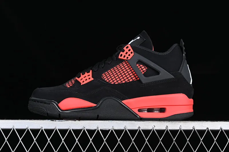 All categories Air Jordan Jordan series basketball shoes Air Jordan 4 GX foreign trade version Air Jordan 4 Retro "University Blue" AJ4 Joe 4 new black and red retro casual sports culture basketball shoes CT8527-016